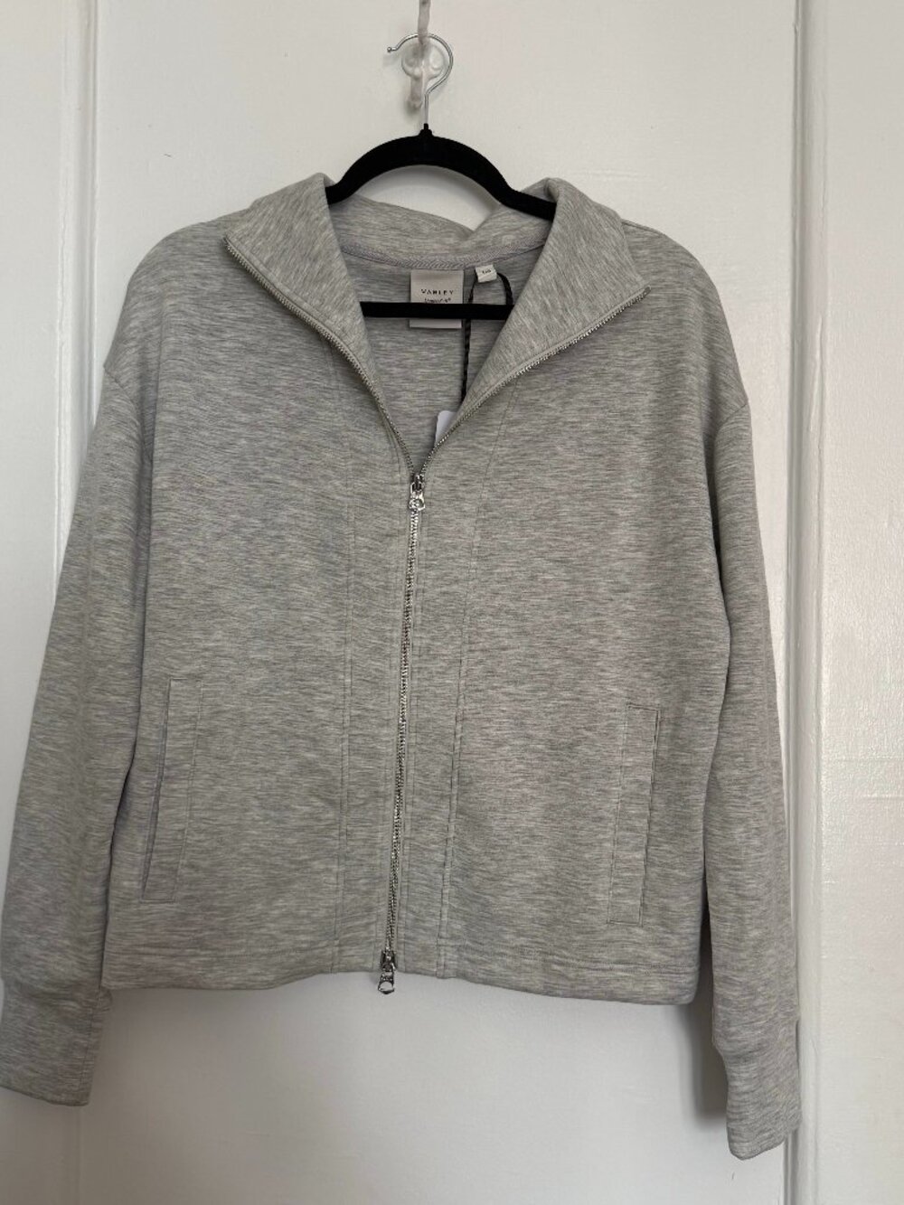 NWT Varley DoubleSoft Gray Full Zip Sweatshirt XXS